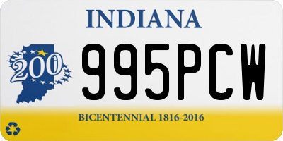 IN license plate 995PCW