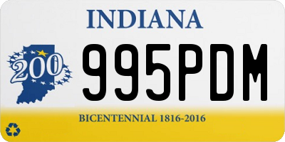 IN license plate 995PDM