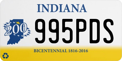 IN license plate 995PDS