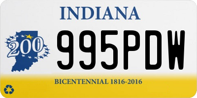 IN license plate 995PDW