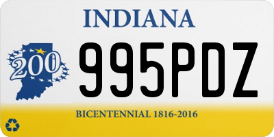 IN license plate 995PDZ