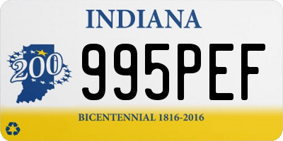 IN license plate 995PEF