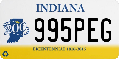 IN license plate 995PEG