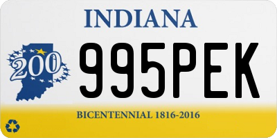 IN license plate 995PEK