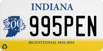 IN license plate 995PEN