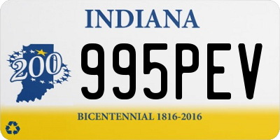 IN license plate 995PEV