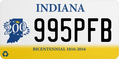 IN license plate 995PFB