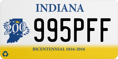 IN license plate 995PFF