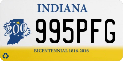 IN license plate 995PFG