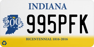 IN license plate 995PFK