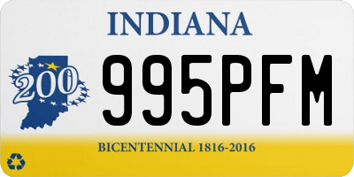 IN license plate 995PFM