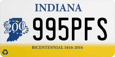 IN license plate 995PFS