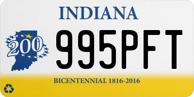 IN license plate 995PFT