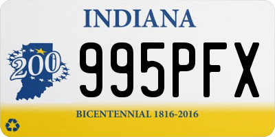 IN license plate 995PFX