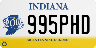 IN license plate 995PHD