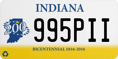 IN license plate 995PII