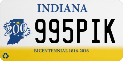 IN license plate 995PIK