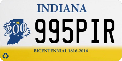 IN license plate 995PIR