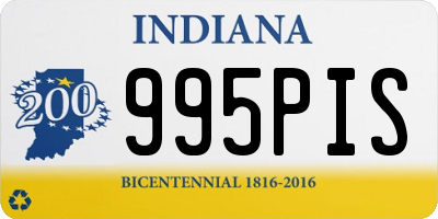 IN license plate 995PIS