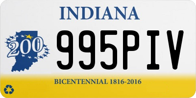 IN license plate 995PIV