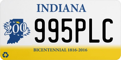 IN license plate 995PLC