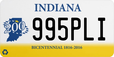 IN license plate 995PLI