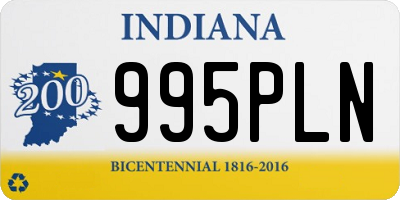 IN license plate 995PLN