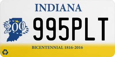 IN license plate 995PLT