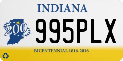 IN license plate 995PLX