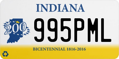 IN license plate 995PML