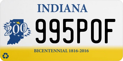 IN license plate 995POF