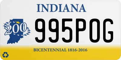 IN license plate 995POG