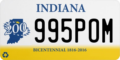 IN license plate 995POM