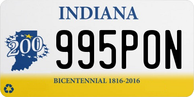 IN license plate 995PON