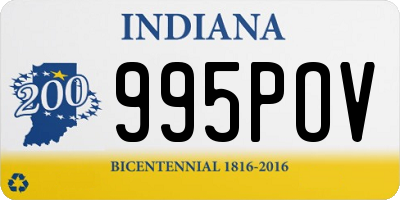 IN license plate 995POV