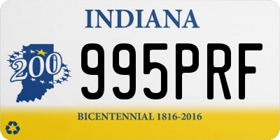 IN license plate 995PRF