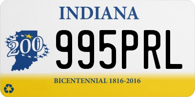 IN license plate 995PRL