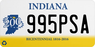 IN license plate 995PSA