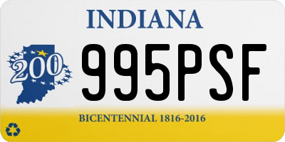 IN license plate 995PSF