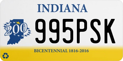 IN license plate 995PSK