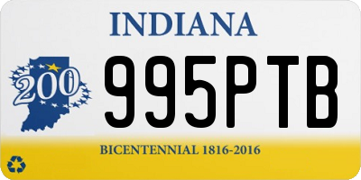 IN license plate 995PTB