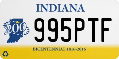 IN license plate 995PTF