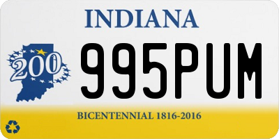 IN license plate 995PUM