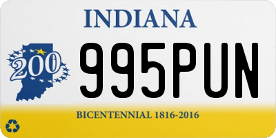 IN license plate 995PUN