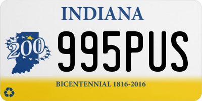 IN license plate 995PUS