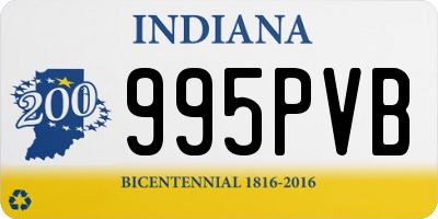 IN license plate 995PVB