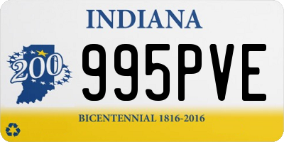 IN license plate 995PVE