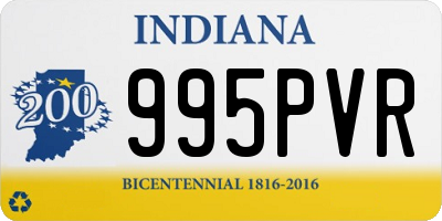 IN license plate 995PVR