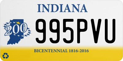 IN license plate 995PVU