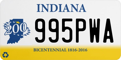 IN license plate 995PWA